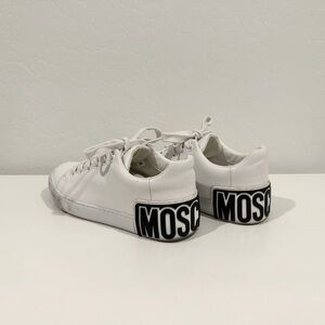 Moschino Kids White and Black Sneakers